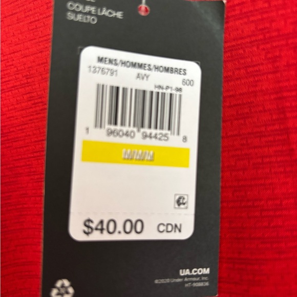 NEW UNDER ARMOUR Mens Loose Fit T Shirt, Polyester/Elastane, Size M, Never Worn - Picture 9 of 9